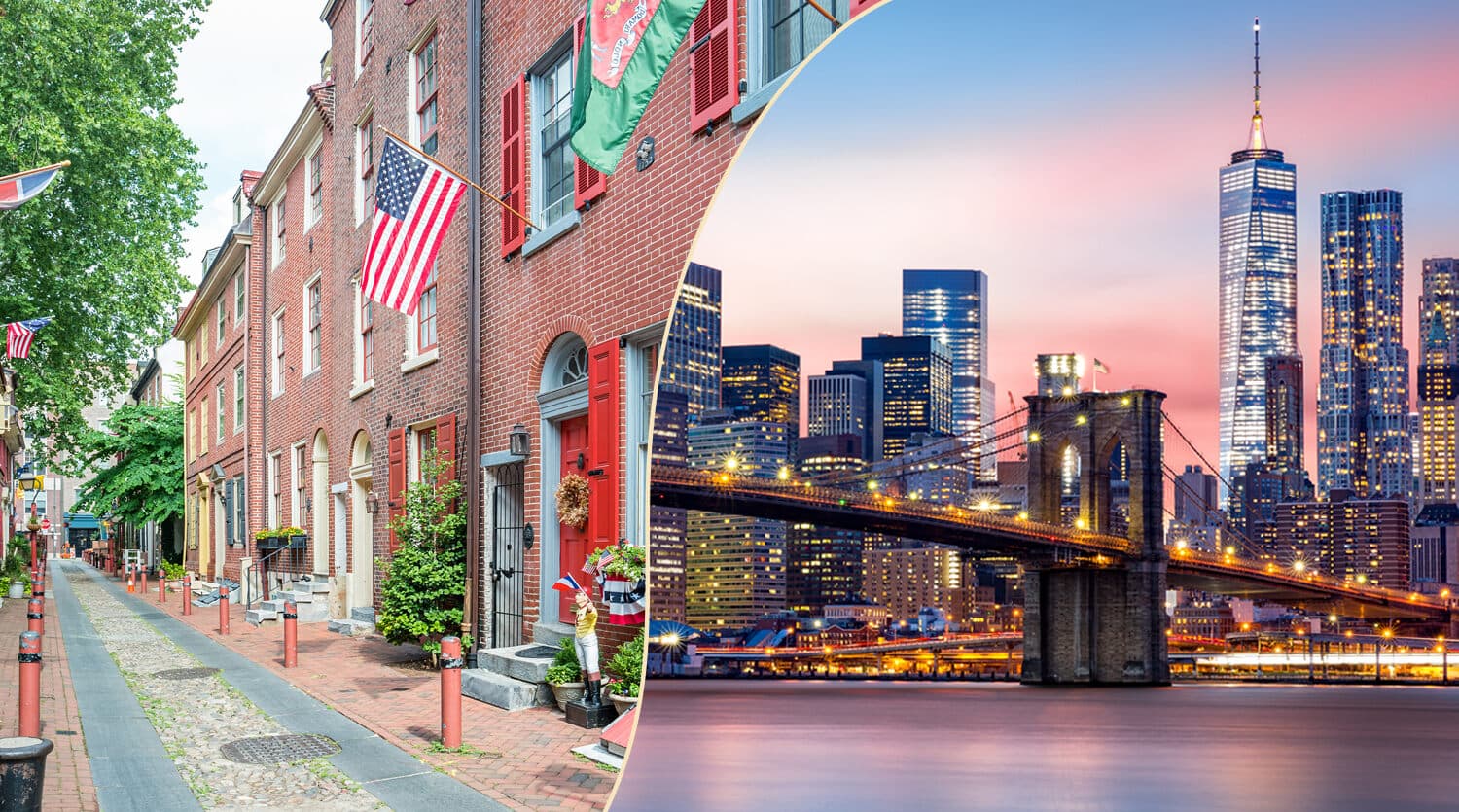 Atlee Square luxury apartments located between Philadelphia and New York, offering easy access to both vibrant cities while providing a comfortable suburban living experience.